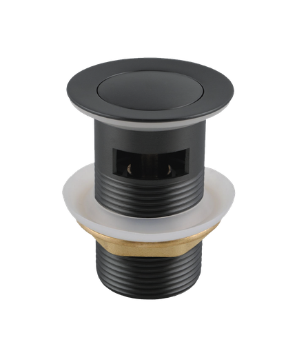 Gunmetal Grey Solid Brass 32mm Pop Up Waste With Overflow