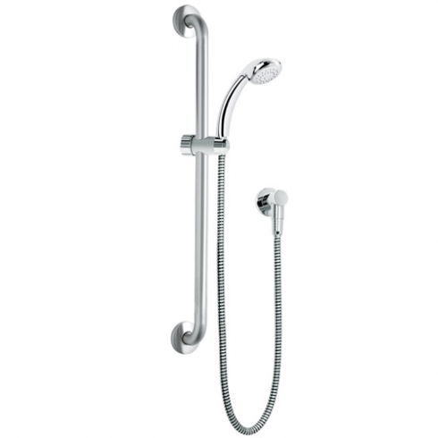 Hand Held Shoer Kit-Chrome suit 32mm grab rails. Items including: Hand held Shower hose + Elbow, attachment ; Grab Rail NOT INCLUDED