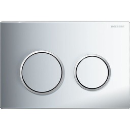 [50200] Kappa 21 Dual Flush/Access Plate (ABS) Bright Chrome Plate And Buttons With Bright Chrome Rings