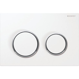 Kappa21 Dual Flush Button White Plate With Chrome Trim
