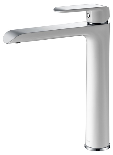 Kara High Rise Basin Mixer(Chrome & White)