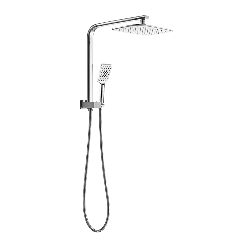 [55072] Kasten Chrome 3 Spray Hand Shower With Overhead Rain Shower Half Rail