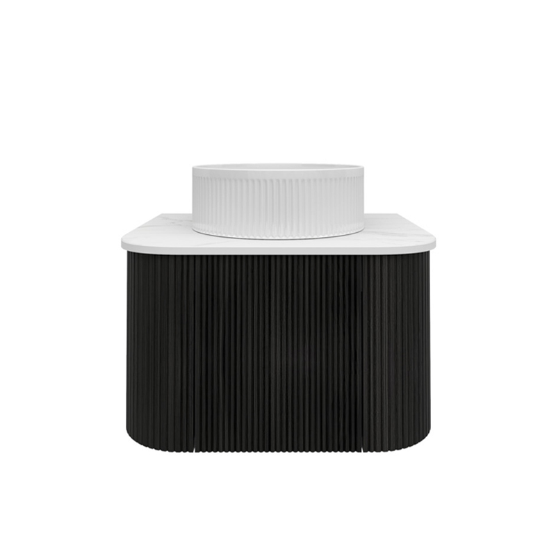 [93366/KC65W-BO] Kiama 590Lx493Dx347Hmm Bottega Oak 1/DR Curved Wall Hung Vanity