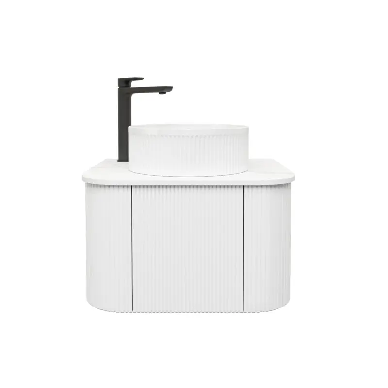 [93379/KC65W-MW] Kiama 590Lx493Dx347Hmm Matte White 1/DR Curved Wall Hung Vanity