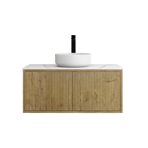 Kiama 900mm Prime Oak One Left Drawer One Right Door Wall Hung Vanity