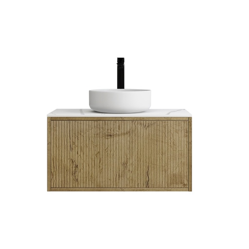 Kiama Slim 740Lx386Dx380Hmm Prime Oak 1/DW Narrow Wall Hung Vanity