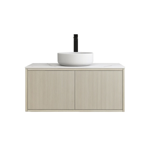 Kiama Slim 900mm Coastal Oak One Left Drawer One Right Door Narrow Wall Hung Vanity