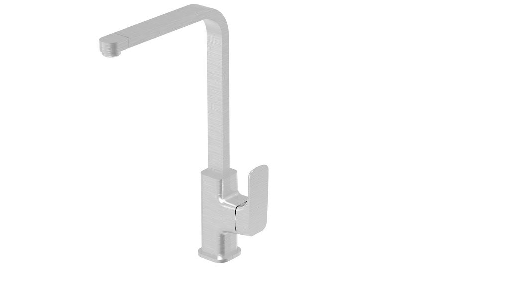 Kompakt Eckig Brushed Nickel Sink Mixer