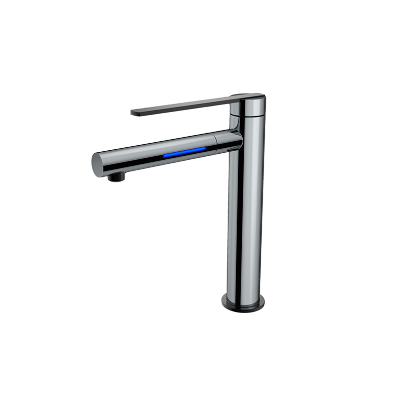 [55348] Licht Chrome Tower Basin Mixer With LED