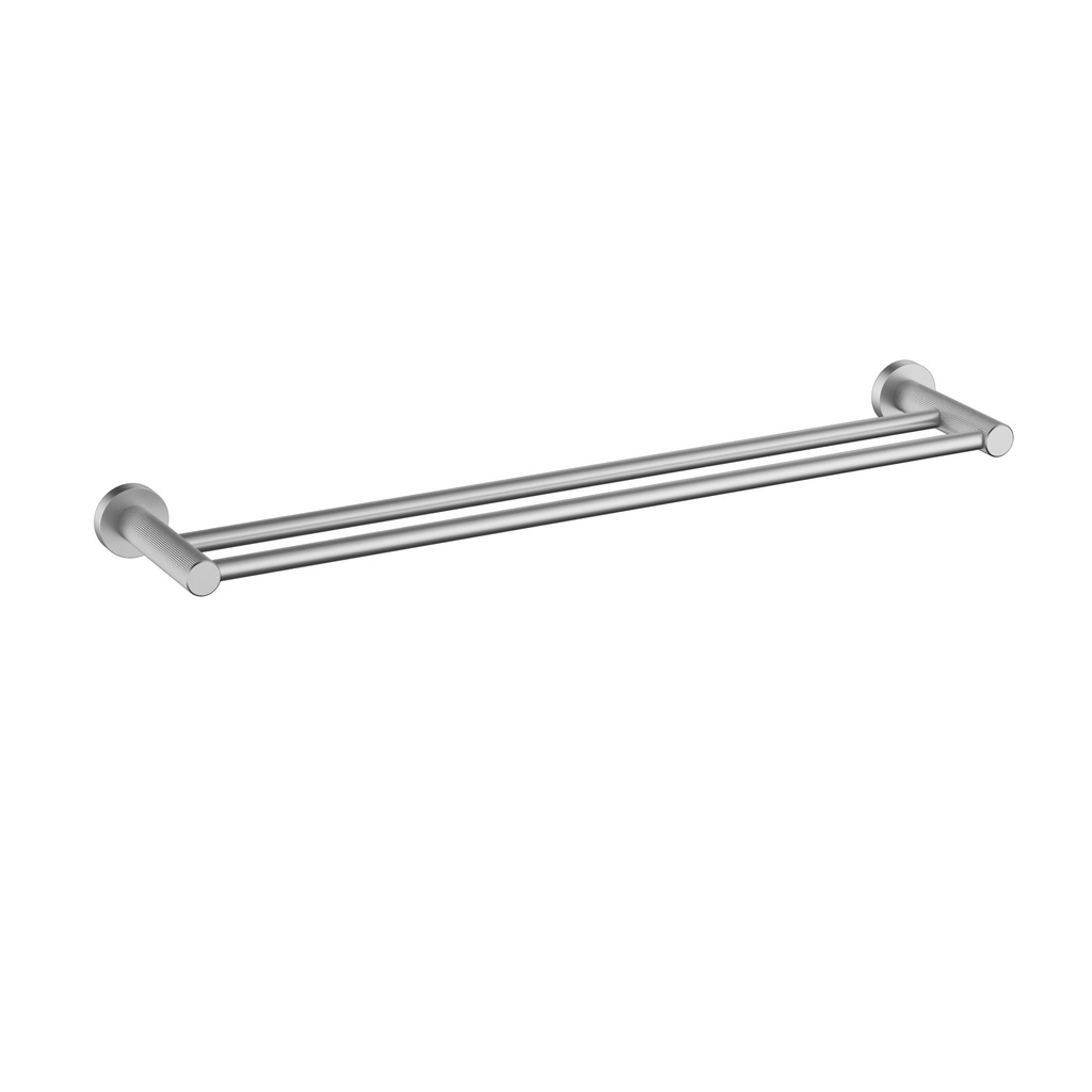 [44715] Linie Double Towel Rail 600mm Brushed Nickel