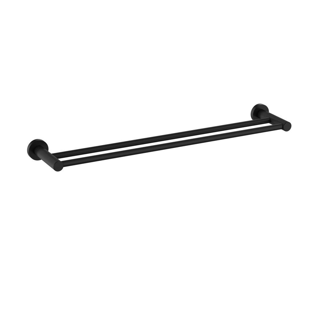 [44713] Linie Double Towel Rail 600mm Matt Black