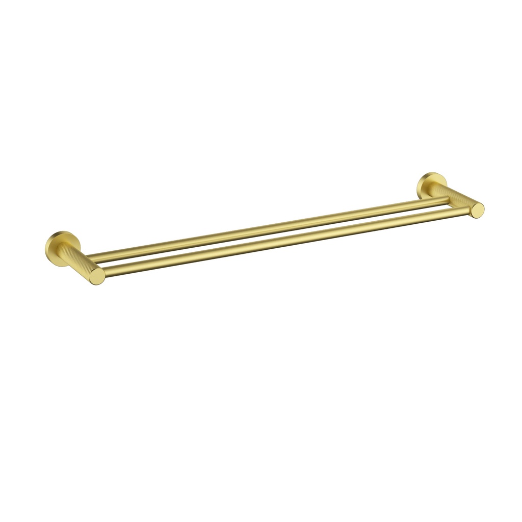 [44718] Linie Double Towel Rail 800mm Brushed Gold
