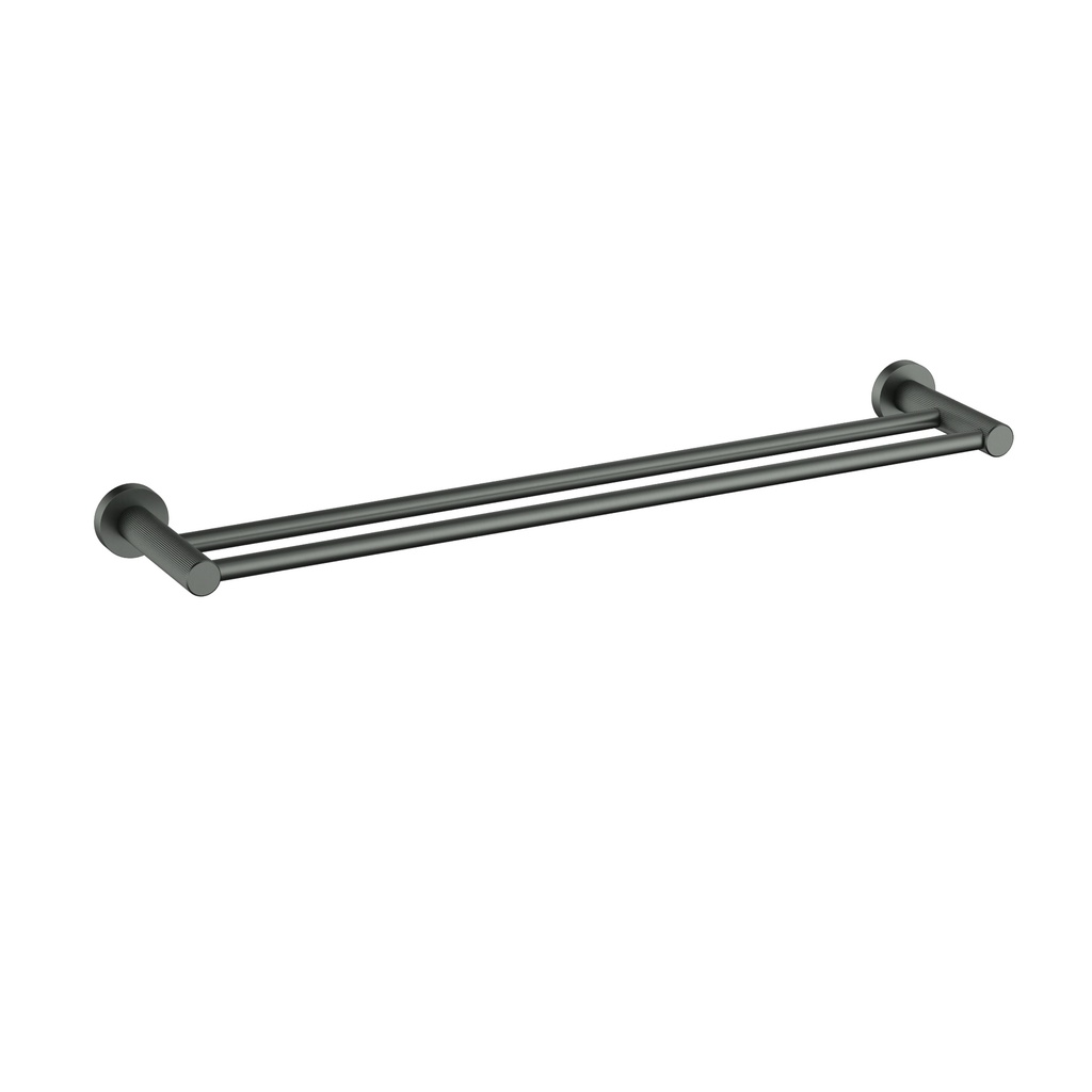[44720] Linie Double Towel Rail 800mm Gun Metal