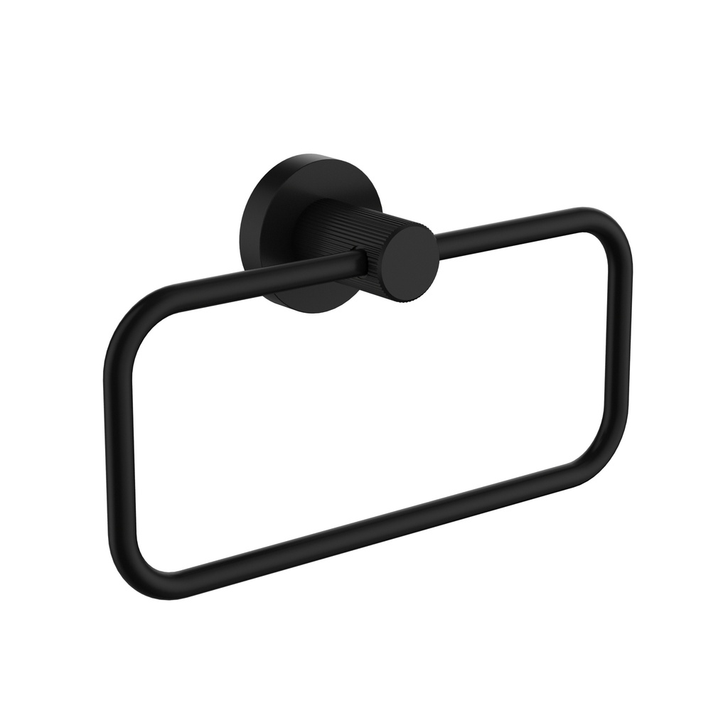 [44721] Linie Towel Ring Matt Black