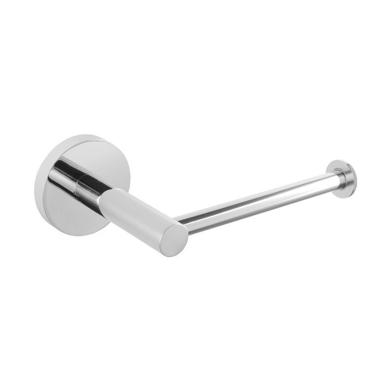 [40194] Lucid Pin Chrome Round Stainless Steel Wall Mounted Toilet Paper Roll Holder