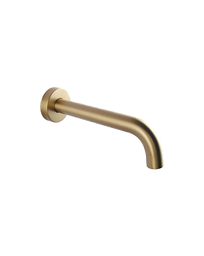 [41484] Lucid Pin Round Brushed Brass Bathtub/Basin Wall Spout 160mm Spout