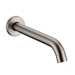 Lucid Pin Round Brushed Nickel Bathtub/Basin Wall Spout 160mm Spout