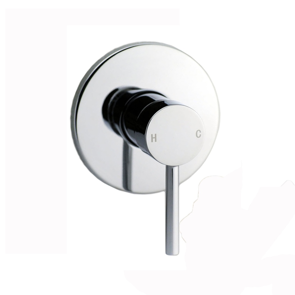 Lucid Pin Round Chrome Shower/Bath Wall Mixer