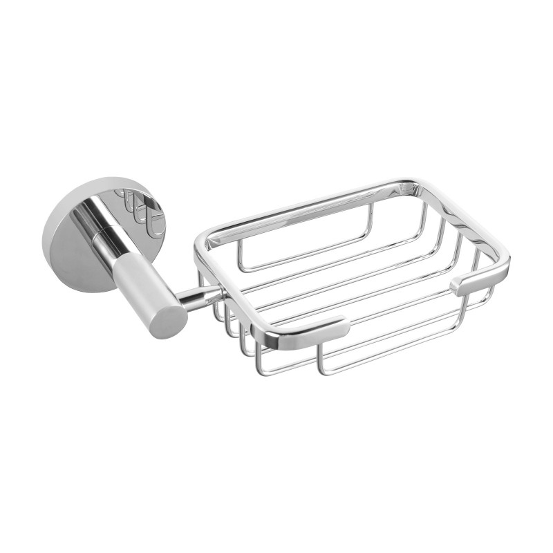 Lucid Pin Round Chrome Stainless Steel Wall Mounted Soap Holder