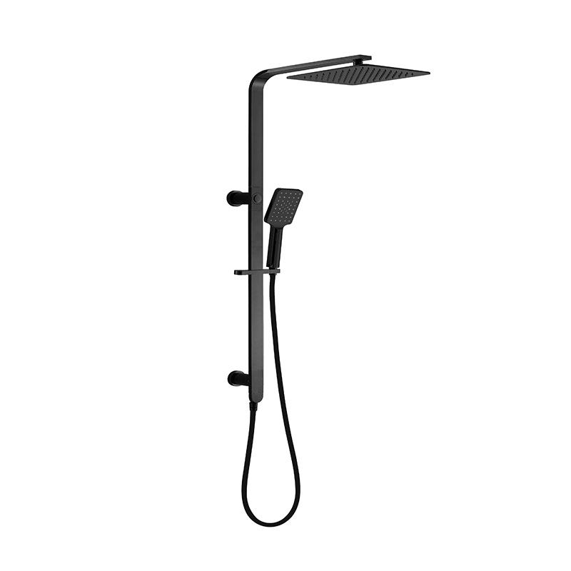 [55061] Luxus Matte Black Sliding Rail With 3 Spray Function Hand Shower