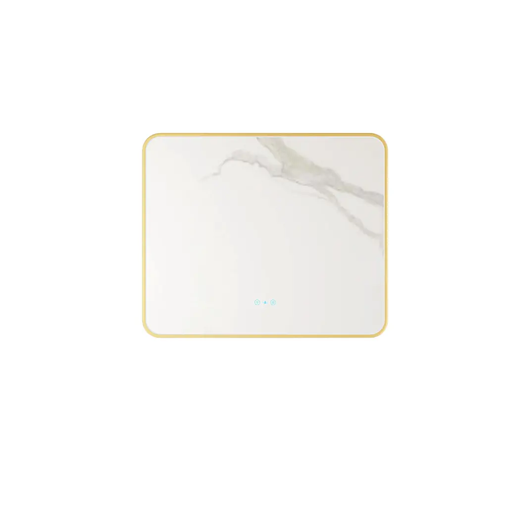 Maia Series 1200x750x45mm Brushed Gold Square LED Mmirror