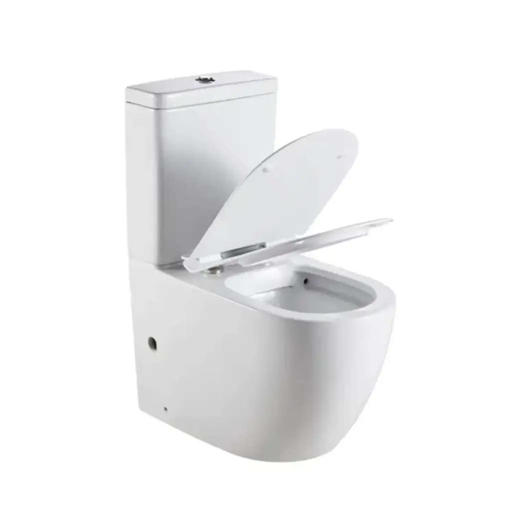 Matte White Two-piece toilet P-trap: 180mm S-tarp with plastic variable pipe