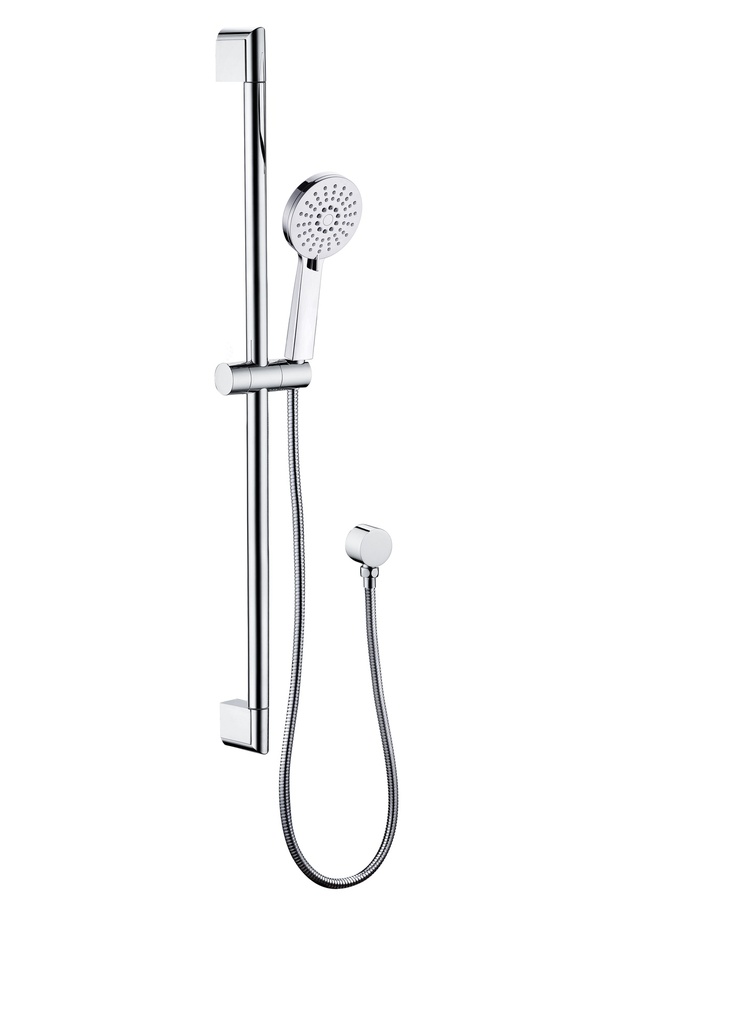 Maya Round Brass Multi-function Sliding Shower Set(Chrome)
