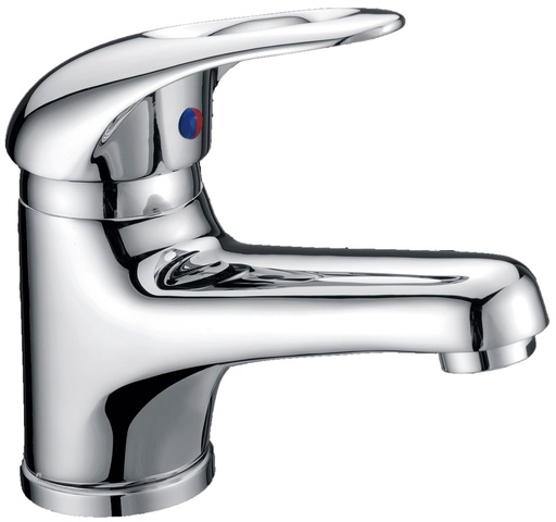 [43959] Mina  Slim Rectangle Handle Basin Mixer Chrome Lead Free