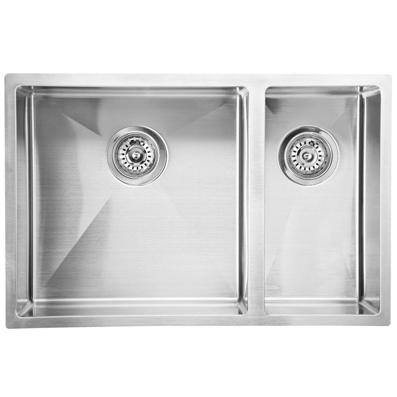 [44484] New Cora 1.5 Bowl Undermout Sink 670mm 93 degree 304 Stainless Steel