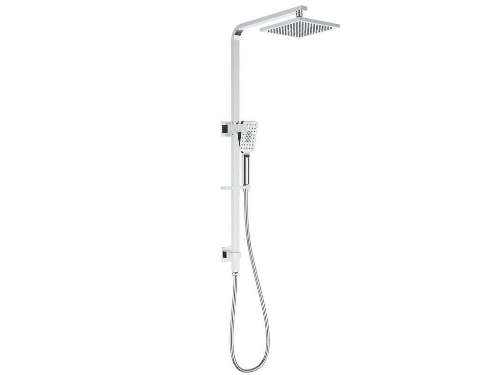 New Eden Square Multi-function Shower Set Chrome,200mm Plastic Shower Head