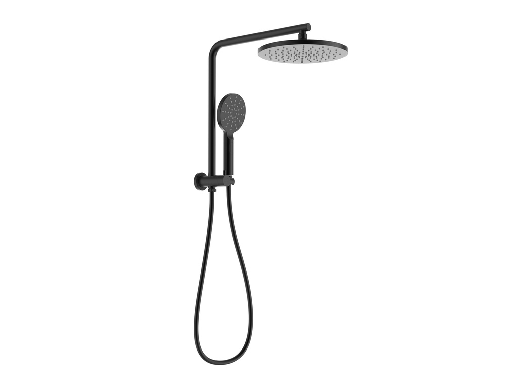 New Regal Round Mini Multi-function Shower Set Matt Black,250mm Plastic Shower Head