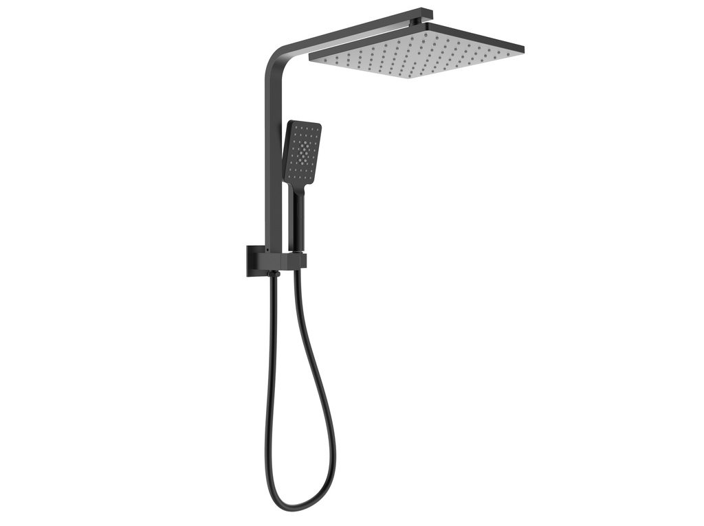 New Sando Square Mini Multi-function Shower Set Matt Black,250mm Plastic Shower Head