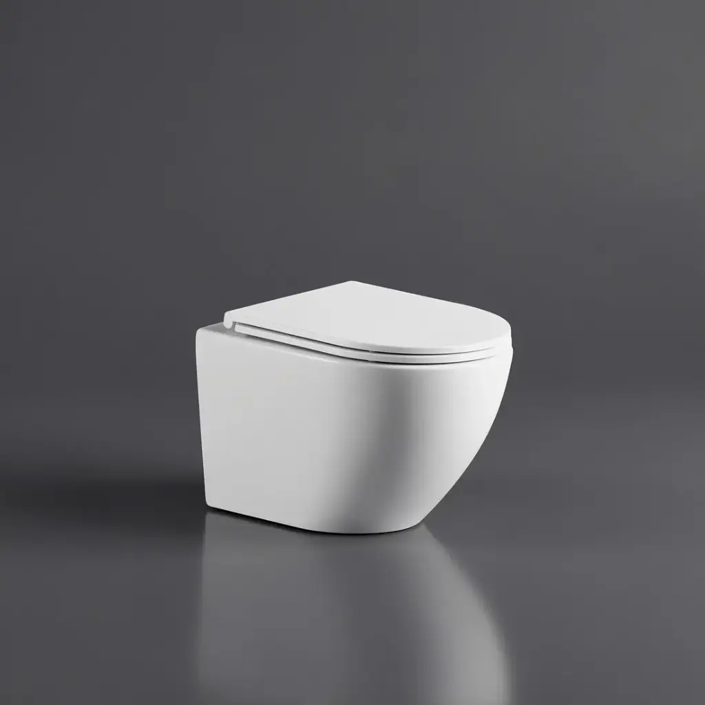 Norton66 Gloss White Wall Hung Pan With Slim UF Seat Cover