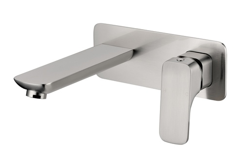 Nova Wall Basin Mixer Brushed Nickel Lead Free