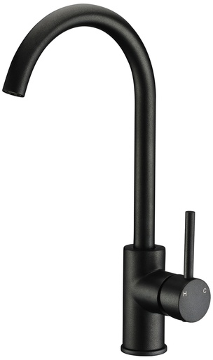 Otus  Pin Handle  Gooseneck Sink Mixer Matt Black Lead Free