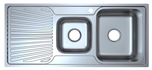 [43139] Otus 1 & 3/4 Bowl & Drainer Sink 1080 x 480 x178mm(304 Stainless Steel)