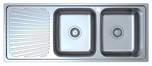 Otus Double Bowl & Drainer Sink 1180 x 480 x178mm(304 Stainless Steel)