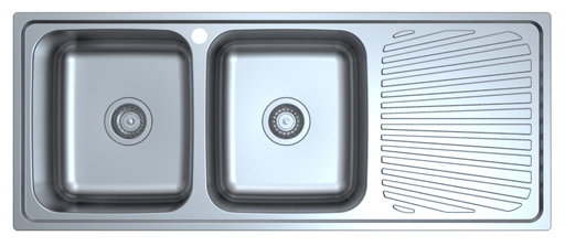 Otus Double Bowl & Drainer Sink 1180 x 480 x178mm(304 Stainless Steel)