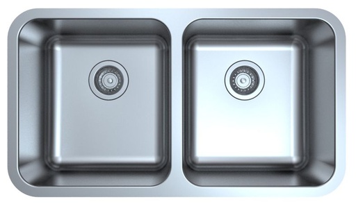 [43124] Otus Double Bowl Undermount Sink 822 x 460 x 230mm(304 Stainless Steel)