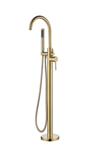 [44426] Otus Free Standing bath mixer with hand shower Brushed Gold