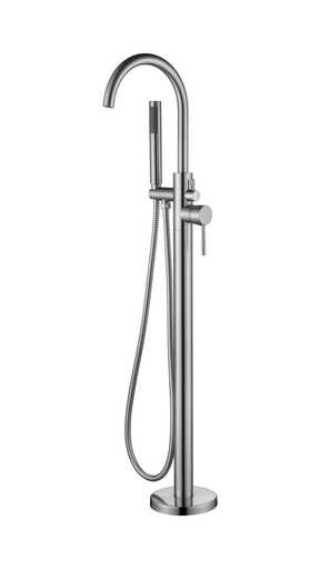 Otus Free Standing bath mixer with hand shower Brushed Nickel