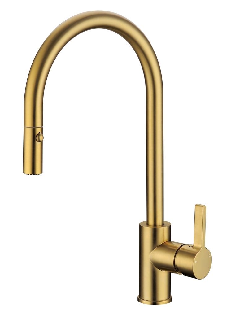 Otus New Pull Out Sink Mixer Brushed Gold Lead Free