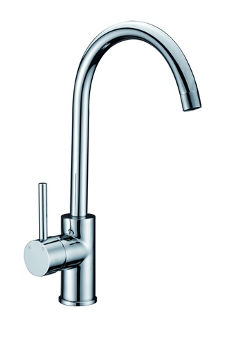 Otus Pin Handle Gooseneck Sink Mixer Chrome Lead Free