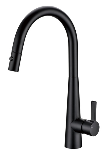 [43792] Otus Pull Out  Sink Mixer Matt Black Lead Free