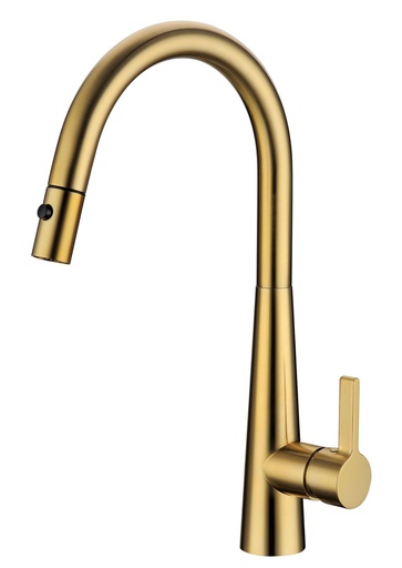 Otus Pull Out Sink Mixer Brushed Gold Lead Free