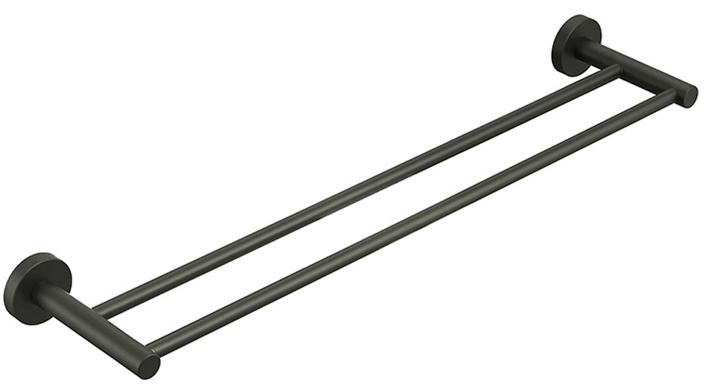 Otus Round Double Towel Rail 600mm(Gunmetal)
