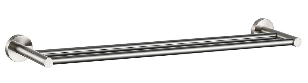 Otus Round Double Towel Rail 750mm(Brushed Nickel)