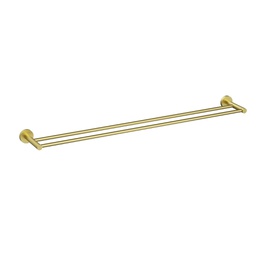 Otus Slimline Double Towel Rail 900mm Brushed Gold