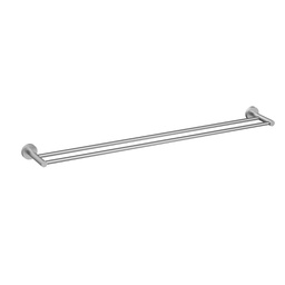 Otus Slimline Double Towel Rail 900mm Brushed Stainless Steel