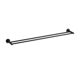 [44504] Otus Slimline Double Towel Rail 900mm Matt Black